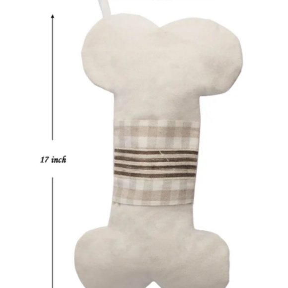 Dog Christmas Stocking/Pet Christmas Stocking/ Holiday Home Decoration/ Dog Bone - Picture 3 of 3
